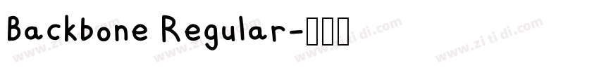 Backbone Regular字体转换